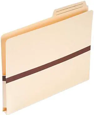 Smead 1" Expansion File Pocket, 2/5 Tab, Letter, Manila