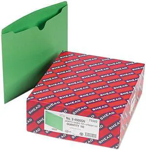 Smead 75503 File Jackets, Reinforced Double-Ply Tab, Letter, 11 Point Stock, Green, 100/Box