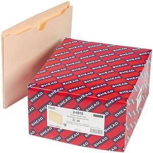 Smead 75520 Double-Ply Top File Jackets, One Inch Expansion, Letter, 11 Point Manila, 50/Box