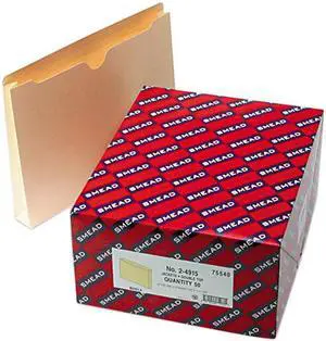 Smead 75540 Double-Ply File Jacket, 1 1/2 Inch Expansion, Letter, 11 Point Manila, 50/Box