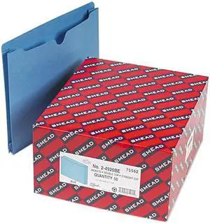 Smead 75562 File Jackets, Double-Ply Tab and 2" Expansion, Letter, 11 Point, Blue, 50/Box