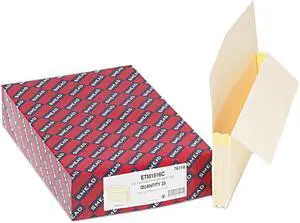 Smead 76114 1 3/4 Inch Expansion End Tab File Pockets, Straight Tab, Legal, Manila, 25/Box