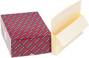Smead 76124 3 1/2 Inch Expansion End Tab File Pockets, Straight Tab, Legal, Manila, 25/Box