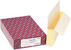 Smead 76164 3 1/2 Inch Expansion Straight Tab File Pockets with Tyvek, Legal, Manila, 10/Box