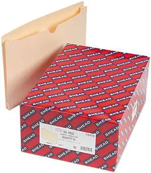 Smead 76470 File Jackets with Two Inch Expansion, Legal, 11 Point Manila, 50/Box