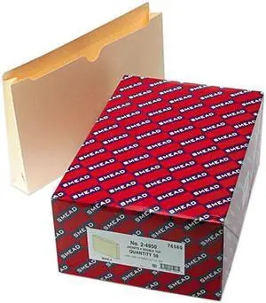Smead 76560 File Jackets, Double-Ply Top, Two Inch Expansion, Legal, 11 Point Manila, 50/Box