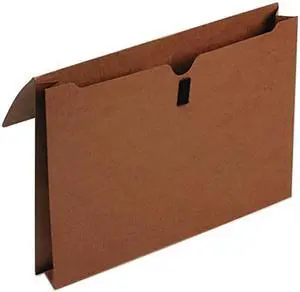 Smead 77145 Two Inch Expansion Wallet with Hook-and-Loop fastener, Legal, Redrope