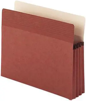 Smead 73209 Easy Grip Pocket, Redrope, Letter, 5 1/4 Inch Accordion Expansion, 10/Box, 1 Box