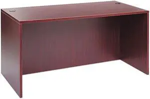Valencia Series Straight Front Desk Shell, 59-1/8w x 29-1/2d x 29-1/2h, Mahogany