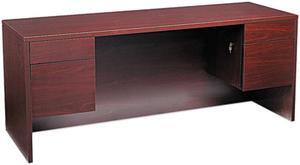 HON 10543NN 10500 Series Kneespace Credenza With 3/4-Height Pedestals, 72w x 24d, Mahogany