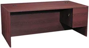 HON 10585RNN 10500 Large "L" or "U" Workstation Right 3/4-Height Ped Desk, 72.00" Width x 36.00" Depth, Mahogany