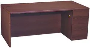 HON 10787RNN 10700 Single Pedestal Desk, Full-Right Pedestal, 29.50" x 72.00" x 36.00", Mahogany