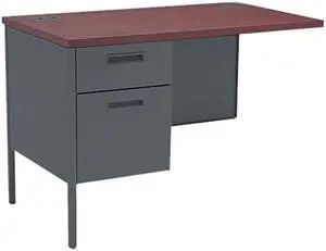 HON P3236LNS Metro Classic Series Workstation Return, Left, 42.00" x 24.00", Mahogany / Charcoal