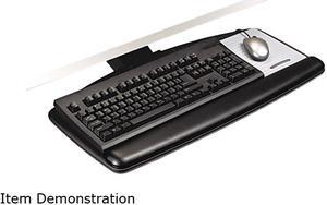 3M MMMAKT90LE Easy Adjust Keyboard Tray, Standard Platform, 23" Track, Black