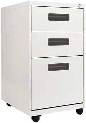 Alera PA53-2820LG Three-Drawer Mobile Pedestal File, 15-7/8w x 19-3/4d x 28-1/4h, Light Gray