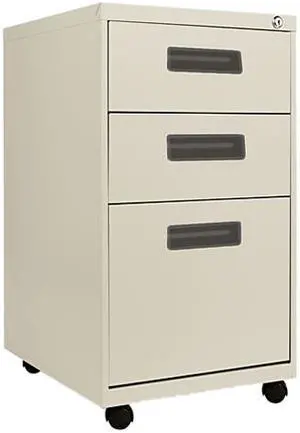 Alera PA53-2820PY Three-Drawer Mobile Pedestal File, 15-7/8w x 19-3/4d x 28-1/4h, Putty