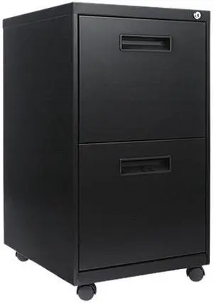 Alera PA54-2820BL Two-Drawer Mobile Pedestal File, 15-7/8w x 19-3/4d x 28-1/4h, Black
