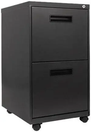 Alera PA54-2820CH Two-Drawer Mobile Pedestal File, 15-7/8w x 19-3/4d x 28-1/4h, Charcoal