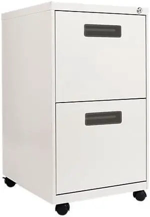 Alera PA54-2820LG Two-Drawer Mobile Pedestal File, 15-7/8w x 19-3/4d x 28-1/4h, Light Gray