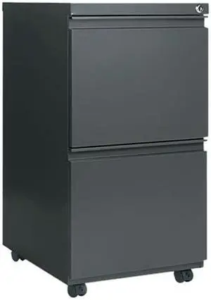Alera PB54-2819CH (ALEPB542819CH) Two-Drawer Mobile Pedestal File W/ Full-Length Pull, 15-7/8w x 19-1/4d, Charcoal