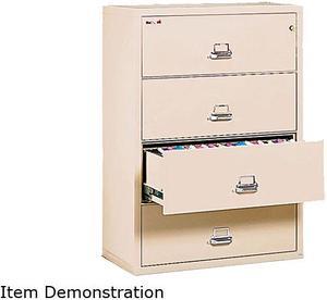 FireKing 43122CPA 4-Drawer Lateral File, 31-1/8w x 22-1/8d, UL Listed 350°, Ltr/Legal, Parchment