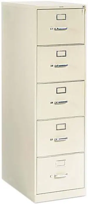 HON 315CPL 310 Series Five-Drawer, Full-Suspension File, Legal, 26.50" Depth, Putty