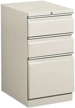 HON 33720RQ Efficiencies Mobile Pedestal File w/One File/Two Box Drwrs, 19-7/8d, Lt GY