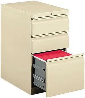 HON 33723RL Efficiencies Mobile Pedestal File with One File/Two Box Drawers, 22-7/8d, Putty