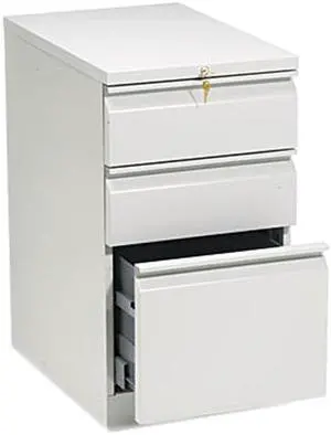 HON 33723RQ Efficiencies Mobile Pedestal File w/One File/Two Box Drwrs, 22-7/8d, Lt GY