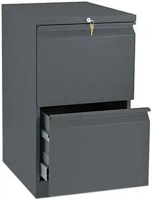 HON 33820RS Efficiencies Mobile Pedestal File w/ Two File Drawers, 19.88" Depth, Charcoal