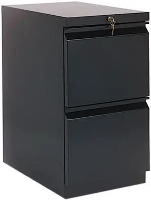 HON 33823RP Efficiencies Mobile Pedestal File With Two File Drawers, Black