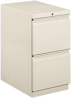 HON 33823RQ Efficiencies Mobile Pedestal File w/ Two File Drawers, 22.90" Depth, Light Gray