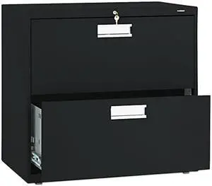 HON 672LP 600 Series Two-Drawer Lateral File, Black