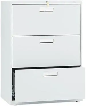HON 673LQ 600 Series Three-Drawer Lateral File, 30w x19-1/4d, Light Gray