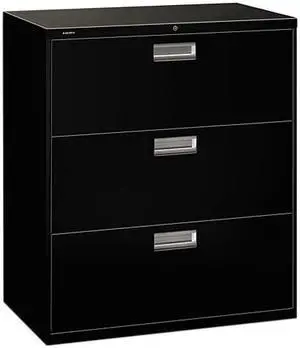 HON 683LP 600 Series Three-Drawer Lateral File, Black