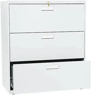 HON 683LQ 600 Series Three-Drawer Lateral File, 36w x19-1/4d, Light Gray