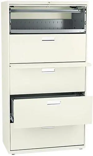 HON 685LL 600 Series Five-Drawer Lateral File, 36w x19-1/4d, Putty