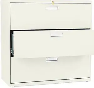 HON 693LL 600 Series Three-Drawer Lateral File, 42w x19-1/4d, Putty