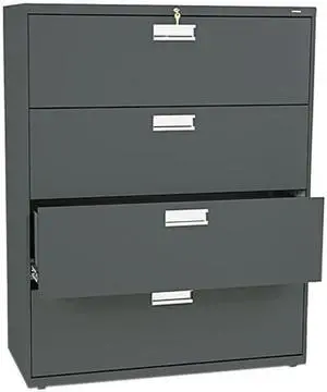 HON 694LS 600 Series Four-Drawer Lateral File, 42w x19-1/4d, Charcoal