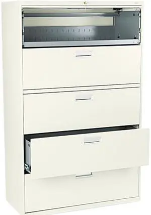 HON 695LL 600 Series Five-Drawer Lateral File, 42w x19-1/4d, Putty