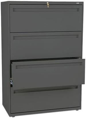 HON 784LS 700 Series Four-Drawer Lateral File, Charcoal