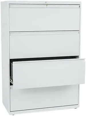 HON 884LQ 800 Series Four-Drawer Lateral File, Light Gray