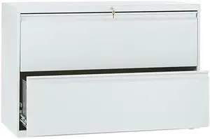 HON 892LQ 800 Series Two-Drawer Lateral File, 42w x 19-1/4d x 28-3/8h, Light Gray