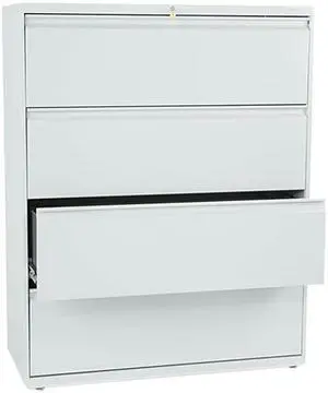 HON 894LQ 800 Series Four-Drawer Lateral File, Light Gray