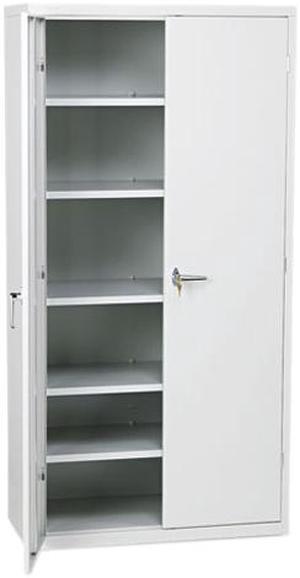 HON SC1872Q Assembled Storage Cabinet, 36w x 18-1/4d x 71-3/4h, Light Gray