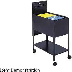 Safco 5362BL Extra-Deep Locking Mobile Tub File, 13-1/2w x 24-3/4d x 28-1/4h, Black
