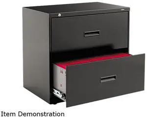 HON 400 Series Two-Drawer Lateral File, Black
