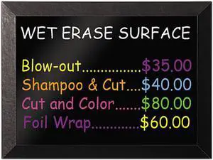 MasterVision MM07151620 - Kamashi Wet-Erase Board, 36 x 24, Black Frame