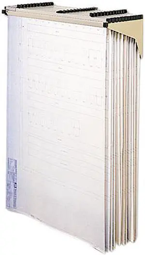 Safco 5030 Sheet File Drop/Lift Wall Rack, 1-1/4w x 11-3/8d x 7-7/8h, Sand