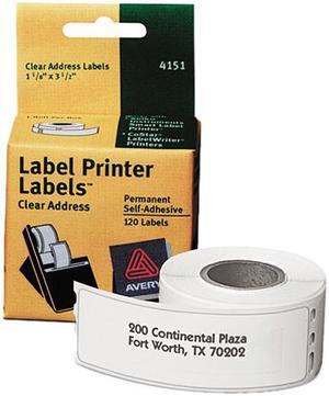 Avery Multipurpose Labels, Dymo, Seiko and Zebra Printers, 1-1/8" x 3-1/2" , 120 Roll Labels (4151)